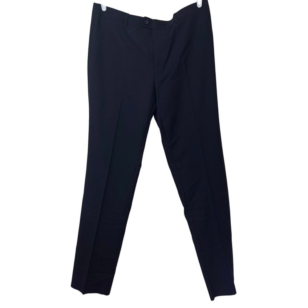 NWOT Giorgio Fiorelli Men's Superlux Unhemmed Dress Pants Size 38 Black Office
